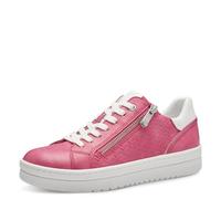 MARCO TOZZI Sneakers Donna Basse con Zip Vegane, Rosa (Pink Comb), 37 EU