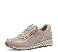 MARCO TOZZI Sneakers Donna Basse Eleganti con Lacci e Zip, Beige (Dune Comb), 38 EU