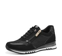 MARCO TOZZI Sneakers Donna Basse Eleganti con Lacci e Zip, Nero (Black Comb), 37 EU