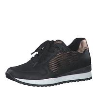 MARCO TOZZI Sneakers Donna Basse in Pelle Sintetica con Lacci, Black/Copper, 38 EU