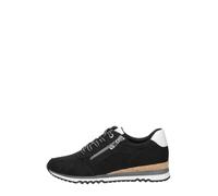 Marco Tozzi Sneakers Donna Basse in Pelle Sintetica con Lacci e Zip, Nero (Black), 39 EU