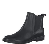 MARCO TOZZI Stivaletti Chelsea Donna in Pelle Bassi, Black, 39 EU