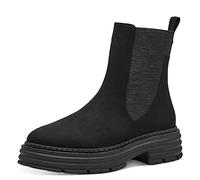 MARCO TOZZI Stivaletti Chelsea Donna in Pelle con Tacco a Blocco, Black, 39 EU