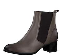 MARCO TOZZI Stivaletti Chelsea Donna in Pelle con Tacco, Taupe, 38 EU