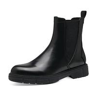 MARCO TOZZI Stivaletti Chelsea Donna in Pelle Sintetica Bassi, Black Brush, 38 EU