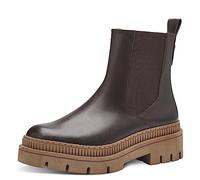 MARCO TOZZI Stivaletti Chelsea Donna in Pelle Sintetica Zeppa, Mocca/Nature, 37 EU