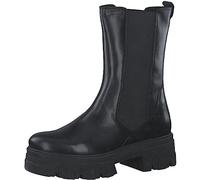 MARCO TOZZI Stivaletti Chelsea Donna in Pelle Zeppa, Black, 38 EU