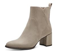 MARCO TOZZI stivaletti da donna con tacco, design a punta e zip color marrone (taupe) 37 EU