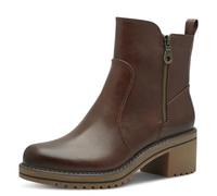 MARCO TOZZI Stivaletti da Donna con Zip e Slip 2-25430-43, Stivali alla Moda, Castagna, 37 EU