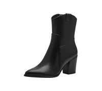 MARCO TOZZI stivaletti da donna in similpelle con tacco e design a punta color nero (black) 36 EU