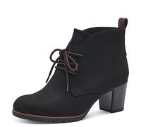 MARCO TOZZI Stivaletti Donna con Lacci Eleganti con Tacco a Blocco, Black Comb, 41 EU