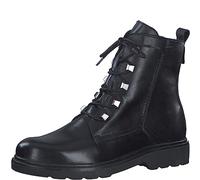 MARCO TOZZI Stivaletti Donna con Lacci in Pelle Autunnali, Black Nappa, 40 EU