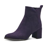 MARCO TOZZI Stivaletti Donna con Tacco Eleganti Tacco a Blocco, Purple, 39 EU