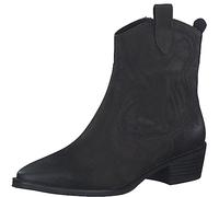 MARCO TOZZI Stivaletti Donna con Tacco in Pelle Sintetica Cowboy, Black, 38 EU