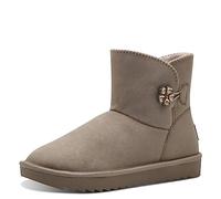 MARCO TOZZI Stivaletti Donna senza Tacco Boots Foderati, Taupe, 39 EU