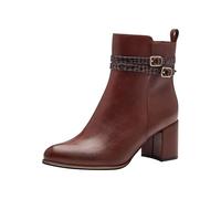 MARCO TOZZI Stivaletto da donna con zip + slip 2-25332-43, Cognac Comb, 38 EU