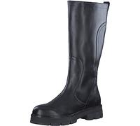 MARCO TOZZI Stivali Alti Donna senza Tacco in Pelle Altezza Ginocchio, Black, 40 EU