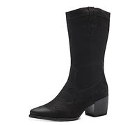 MARCO TOZZI Stivali Donna con Tacco in Pelle Sintetica Cowboy, Black, 38 EU