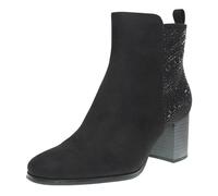 Marco Tozzi Tronchetti In Tessuto Con Tacco E Cerniera Nero - Donna Scarpe