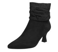 Marco Tozzi Tronchetti In Tessuto Con Tacco Nero - Donna Scarpe Tronchetti