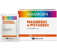 Massigen Magnesio e Potassio Integratore Alimentare, 24 bustine
