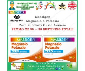 Marco Viti Massigen Magnesio e Potassio Zero Zuccheri 60 Buste Promo Scorta x 2