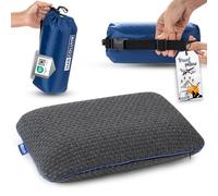 Marcolumb Comodo cuscino in memory foam per viaggi e campeggio, borsa portatile facile da trasportare, federa termoregolante, perfetto per viaggiare (grigio)