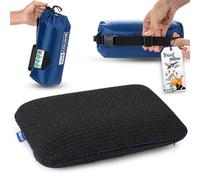 Marcolumb Cuscino da viaggio - Supporto ergonomico per il collo da campeggio in memory foam con federa termoregolante - Borsa da viaggio impermeabile inclusa