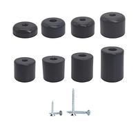 Marcopol Confezione da 20 gambe nere per mobili, altezza 50 mm, piedini rotondi per mobili, materiale plastica, viti incluse (20, altezza 50 mm)