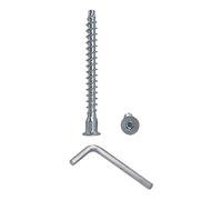 Marcopol Confezione da 70 viti per mobili a testa svasata esagonale interna 7,0 x 70 mm, viti di conferma per legno, zincate, bulloni di fissaggio (70, 7,0 x 70 mm), argento