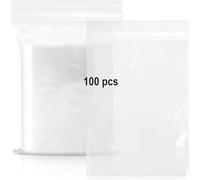 MARCPRINT 100 Bustine Trasparenti Richiudibili 16 x 22 cm | Sacchetti Plastica Trasparenti Per Alimenti | Ziplock Bags Multifunzione