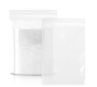 MARCPRINT 100 Bustine Trasparenti Richiudibili 6 x 8 cm | Sacchetti Plastica Trasparenti Per Alimenti | Ziplock Bags Multifunzione