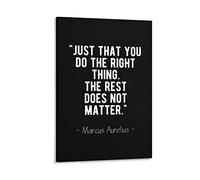 Marcus Aurelius Right Thing Stoic - Poster decorativo in bianco e nero, su tela, per soggiorno, camera da letto, 30 x 45 cm