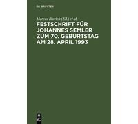 Marcus Bierich Festschrift Für Johannes Semler Zum 70. Geburt (Copertina rigida)
