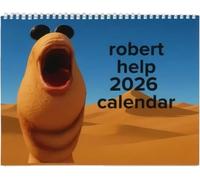 Marcus the Worm Calendario da parete 2026, regalo per chat VR, planner di gioco di 12 mesi con tema scherzo Internet di Robert Help, 35,6 x 29,2 cm