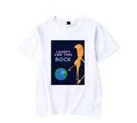 Marcus The Worm Merch I Don't Like This Rock Earth Planet Character T-Shirt Manica Corta Divertente Unisex Abbigliamento Estate, bianco, 3XL