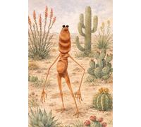 Marcus the Worm Notebook Journal - Desert Aesthetic Blank Wide Ruled Pages Paper Composition Book Daily Planner Notes