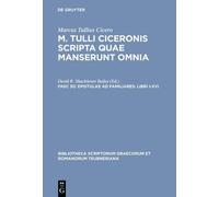 Marcus Tullius Cicero Epistulae ad familiares (Copertina rigida)