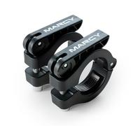 Marcy Adjustable Nylon Resin Olympic (2-inch) Barbell Lock Collar Clips with Quick Release Latch for Weight Training & Fitness Training, Black, OBC-8BK