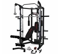 Marcy Eclipse Deluxe Smith Machine Gym - Palestra, Colore: Nero/Rosso