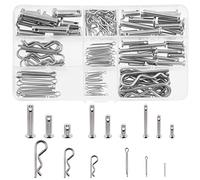 Mardatt 122 pz 15 misure 304 acciaio inox forcine e clip kit assortimento, M4 M6 M8 perno a foro singolo e M1.5 M2 M3 Coppiglia divisa/R Clip gancio per auto (metrico)