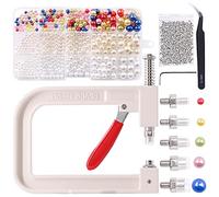 Mardatt 1335 pezzi di macchina per la regolazione delle perle e kit di perle colorate, vestiti, borse e ciondoli
