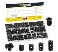 Mardatt 150 dadi M6 x 10/12/15/20 mm, in acciaio al carbonio zincato a croce Dowels, inserti filettati M6 x 15 mm, con kit dadi a T M6 x 10 mm