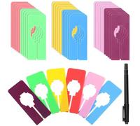 Mardatt 30 divisori per armadio, 6 colori, divisori rettangolari riutilizzabili per armadio, divisori per vestiti, con pennarello per ordinare vestiti al dettaglio, 12,7 x 5,1 cm