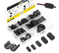 Mardatt 32 clip ad anello in ferrite a clip in 7 misure, RFI EMI per cavo con nucleo toroidale per cavi di diametro 3,5 mm/5 mm/7 mm/9 mm/13 mm/15 mm/24 mm di diametro, nero