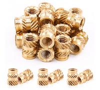 Mardatt 60 inserti filettati in ottone M4 x 8 x 6 per inserti in plastica e ottone, stampa 3D, dadi zigrinati in ottone con inserto per la stampa 3D in plastica