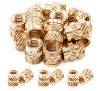 Mardatt 60 inserti filettati in ottone M5 x 8 x 7 per inserti in plastica e ottone, stampa 3D, dadi zigrinati in ottone con inserto per la stampa 3D in plastica