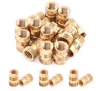 Mardatt 60 inserti filettati in ottone M6 x 12 x 7 per inserti in plastica e ottone, stampa 3D, dado zigrinato in ottone con dado per la stampa 3D in plastica