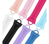 Mardatt 8 cerniere in plastica #20 super larghe, 8 colori grandi, separate in plastica con grande cursore per il fai da te, per il sonno, trampolino, tenda