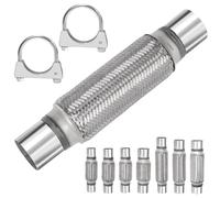Mardatt Exhaust Flex Pipe, Heavy Duty Exhaust Flex Pipe Double Braid Exhaust Flex Tube for Cars (2"x8"x12")